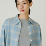 SITP5273 KUWAMURA Lier Check Shirt_Sky blue