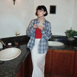SITP5247 KUWAMURA Pale Check Shirt_Blue