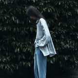 SITP5273 KUWAMURA Lier Check Shirt_Sky blue