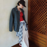 SITP5247 KUWAMURA Pale Check Shirt_Blue
