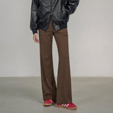 SIPT7128 Minimal Low-Rise Bootcut Slacks_Brown