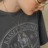 SITP5064 Basset Hound T-shirt_Charcoal
