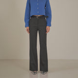 SIPT7090 Feminine Low-Rise Bootcut Slacks_Charcoal