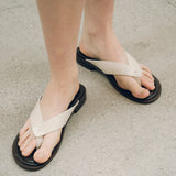 SIAC3046 Cowhide Wood-Heel Sandals_Cream