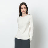 SITP5241 Slub Henley Neck T-Shirt_Cream