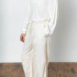 SIPT7184 Silky Parachute Pants_Cream