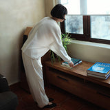 SIPT7184 Silky Parachute Pants_Cream