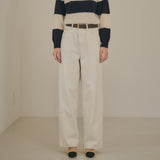 SIJN6062 New Wide Cream Jeans_Cream