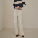 SIJN6062 New Wide Cream Jeans_Cream