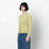 SIKN2179 Strap U-Neck Sleeveless Knit_Yellow Green