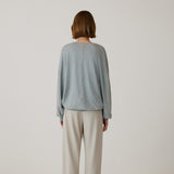 SITP5274 V-neck Batwing Comfort T-shirt_Melange gray