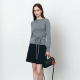 SIKN2179 Strap U-Neck Sleeveless Knit_Melange Gray