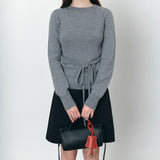 SIKN2179 Strap U-Neck Sleeveless Knit_Melange Gray