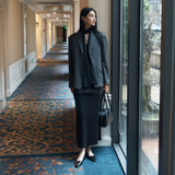 SIAC3112 Airy Long Scarf_Black