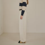 SIJN6062 New Wide Cream Jeans_Cream