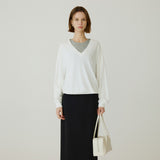 SITP5274 V-neck Batwing Comfort T-shirt_Ivory