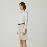 SIKN2177 Hairy Ribbed Knit_Cream