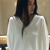 SITP5274 V-neck Batwing Comfort T-shirt_Ivory