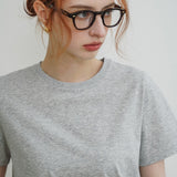 SITP5178 Regular Fit Fresh Short Sleeve T-Shirt_Melange gray