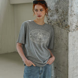 SITP5064 Basset Hound T-shirt_ Melange gray