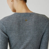 SIKN2177 Hairy Ribbed Knit_Melange gray