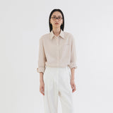SITP5197 Loose Fit Seersucker Check Shirt_Pink