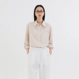 SITP5197 Loose Fit Seersucker Check Shirt_Pink