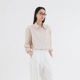 SITP5197 Loose Fit Seersucker Check Shirt_Pink