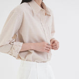 SITP5197 Loose Fit Seersucker Check Shirt_Pink