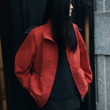 SIOT4192 Oversized Windbreaker_Red