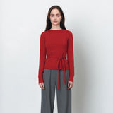 SIKN2179 Strap U-Neck Sleeveless Knit_Red
