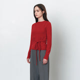 SIKN2179 Strap U-Neck Sleeveless Knit_Red