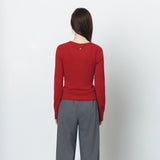 SIKN2179 Strap U-Neck Sleeveless Knit_Red