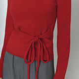 SIKN2179 Strap U-Neck Sleeveless Knit_Red