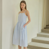SIA8020 Seersucker Sleeveless Dress_Blue Stripe