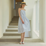 SIA8020 Seersucker Sleeveless Dress_Blue Stripe
