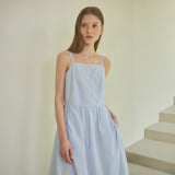 SIA8020 Seersucker Sleeveless Dress_Blue Stripe