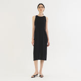 SIA8037 Airy Halter Neck Long Dress_Black