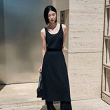 SIA8040 Comfortable Jersey Long Dress_Black
