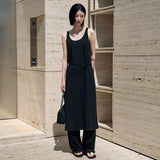 SIA8040 Comfortable Jersey Long Dress_Black