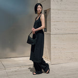 SIA8040 Comfortable Jersey Long Dress_Black