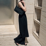SIA8040 Comfortable Jersey Long Dress_Black
