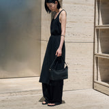 SIA8040 Comfortable Jersey Long Dress_Black