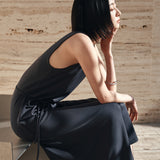 SIA8040 Comfortable Jersey Long Dress_Charcoal