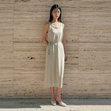 SIA8040 Comfortable Jersey Long Dress_Olive