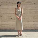 SIA8040 Comfortable Jersey Long Dress_Olive