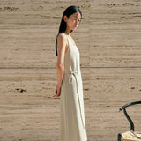 SIA8040 Comfortable Jersey Long Dress_Olive
