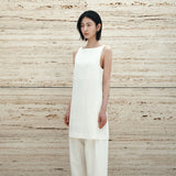 SIA8041 Classic Linen Mini Dress_Ivory