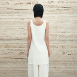 SIA8041 Classic Linen Mini Dress_Ivory