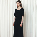 SIA8042 Relaxed Jersey Wrap Dress_Black